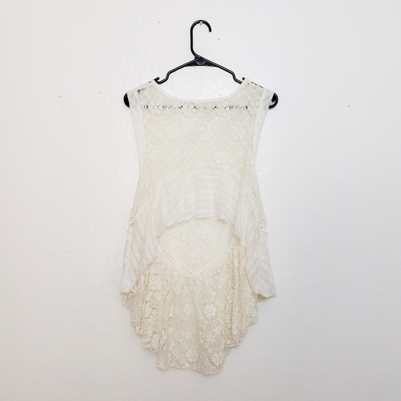 Free People dark bloom lace open back tank top - Picture 3 of 5